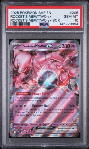 (PSA 10) Pokémon: Mewtwo EX Box – Team Rocket's Mewtwo ex #205 [Promo]