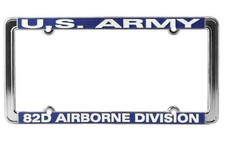 army 82d airborne division license plate frame made in usa