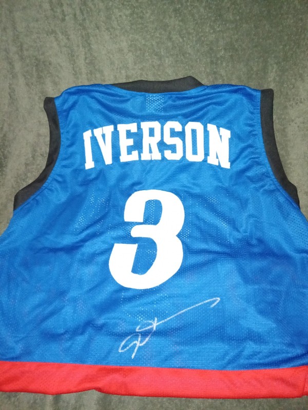 Allen Iverson Hand Signed Basketball Jersey  - Philadelphia 76ers