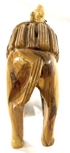 Vintage Bethlehem Olive Wood Camel Figurine 8” Hand Carved Holy Land - Picture 5 of 6