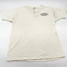 Vtg Margaritaville Shirt Mens Medium M Jimmy Buffet Henley Single Stitch White