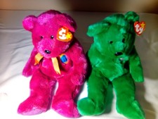 Vintage 1999 Ty Millennium Bear 14" Large Beanie Baby    2 for 1 price 
