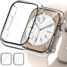 2 Pack Case for Apple Watch 44Mm SE 3 Series 6/5/4/ SE 2Nd Gen with Tempered Gla