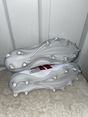 adidas Mens Size 9.5 ADIZERO IMPACT FOOTBALL CLEATS Red/White NEW - Picture 4 of 5