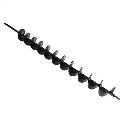 Garden Auger Spiral Drill Bit - 24 Inch Length, 2 Inch Width, 3/8 Inch Hex Drive