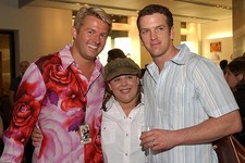 Fred Nelson Lesley Boone and Josh Randall at Entertainment Weekly'- Old Photo