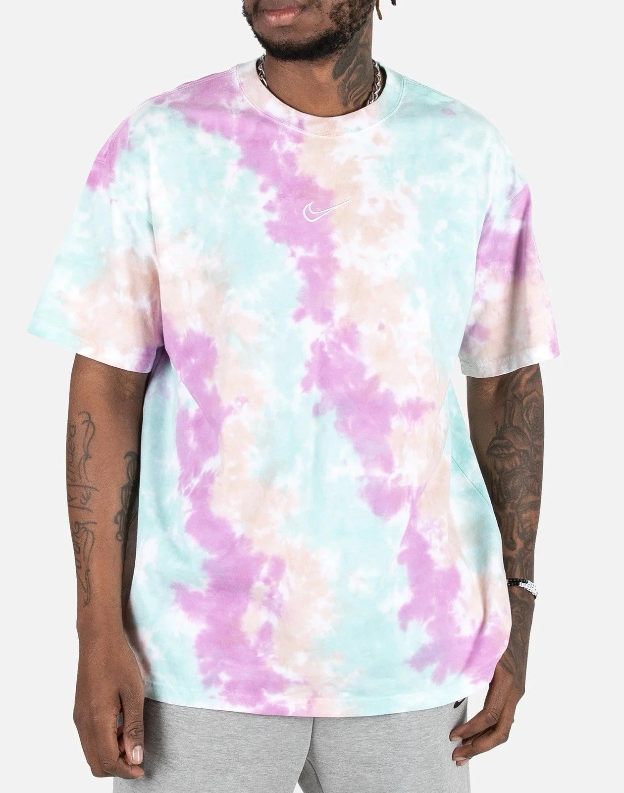 Nike Sportswear Tie Dye T-Shirt DB6149-100 Men’s Medium Pastel Multi Color Tee