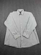 Club Room Men's Dress Shirt Large Striped Long Sleeve Button Up Regular Fit