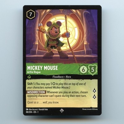 Mickey Mouse - Artful Rouge 88/204 EN 1 | Super Rare Non-Foil | Disney Lorcana
