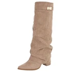 Ladies Zip Up Boots Ital Design 4699 in Tan
