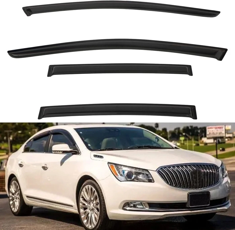 Durable Acrylic Vent Window Visors for Buick LaCrosse 2010-2016 - Sun/Rain Guard Foto 3 de 4