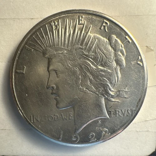 1922-S Peace Silver Dollar 90% Silver San Francisco Mint AU Condition