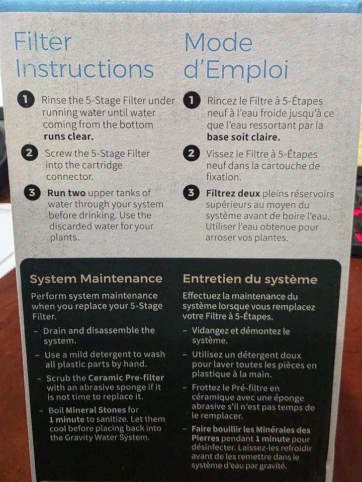 Santevia 5 - Stage Replacement Water Filter for Gravity Water Filtration System - Image 3 of 4