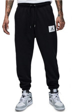 New JORDAN FLIGHT FLEECE PANTS Large Men Black/Sail DQ7468-010