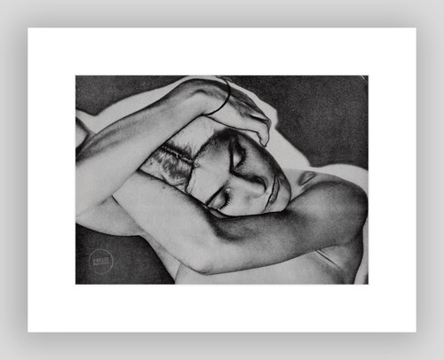 VTG Man Ray Photo Female Model Portrait Engraving LithographArt 1920 Mat 11x13 - Picture 2 of 2