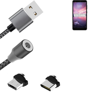 Daten-Lade-Kabel für ZTE Blade A3 Joy mit USB-Typ C und Micro-USB-Adapter