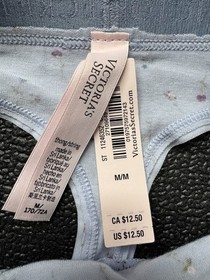 Lot 5 Victoria&rsquo;s Secret M Logo Cotton Thong String Panties Bundle Pack