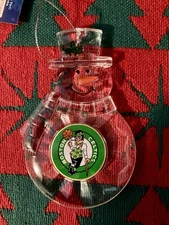 Boston Celtics NBA Acrylic Snowman Christmas Ornament-Set Of 6