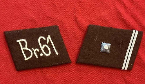 WW2 WWII German Stormtroopers Brownshirts Military collar tabs patches W RZM Tag