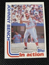 1982 Topps - In Action Johnny Bench #401 ⚾️📈🧢BEAUTY!🔥📈⚾️🧢
