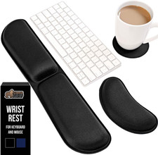 Silky Memory Foam Keyboard Wrist Rest for Computer and Mouse, Ergonomic Typing S