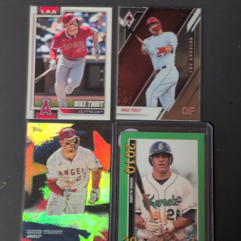 Topps 2022 Mike Trout 4-Card Lot Stars of MLB + Chrome Plat SMLB-7 #20