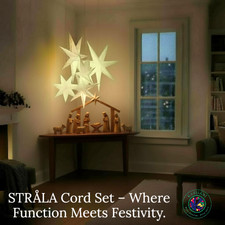 IKEA STR LA Cord Set White 157" For STR LA Stars Lampshades