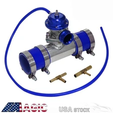 Type-RS 30PSI Blow Off Valve BOV +2.5" Flange Pipe Adapter Silicone Hose Kit BL