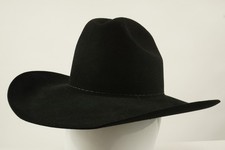 Vintage Stallion by Stetson Casper Black Felt Wool Cowboy Hat Size 6 3/4 Classic