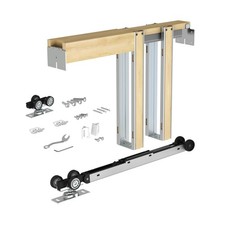 JUBEST 30"x80" Pocket Door Frame Kit with 88LBS Two-Way Soft-Close Mechanism,...
