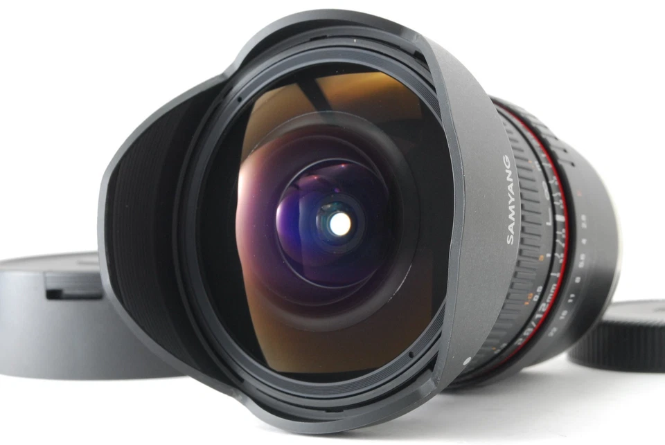[Sin usar en caja] Lente ojo de pez de marco completo Samyang 12 mm F2,8 para Sony E de Japón Foto 3 de 4