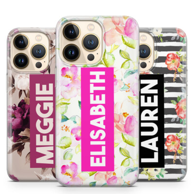 Personalisiert Sommerdesign Blumen Gel Schutzhülle für iPhone 16 15 14 13 12 11