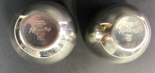 Vintage Estate Stieff Pewter Jefferson Cup Signed P50 ATC Lot of 2 - Picture 7 of 9