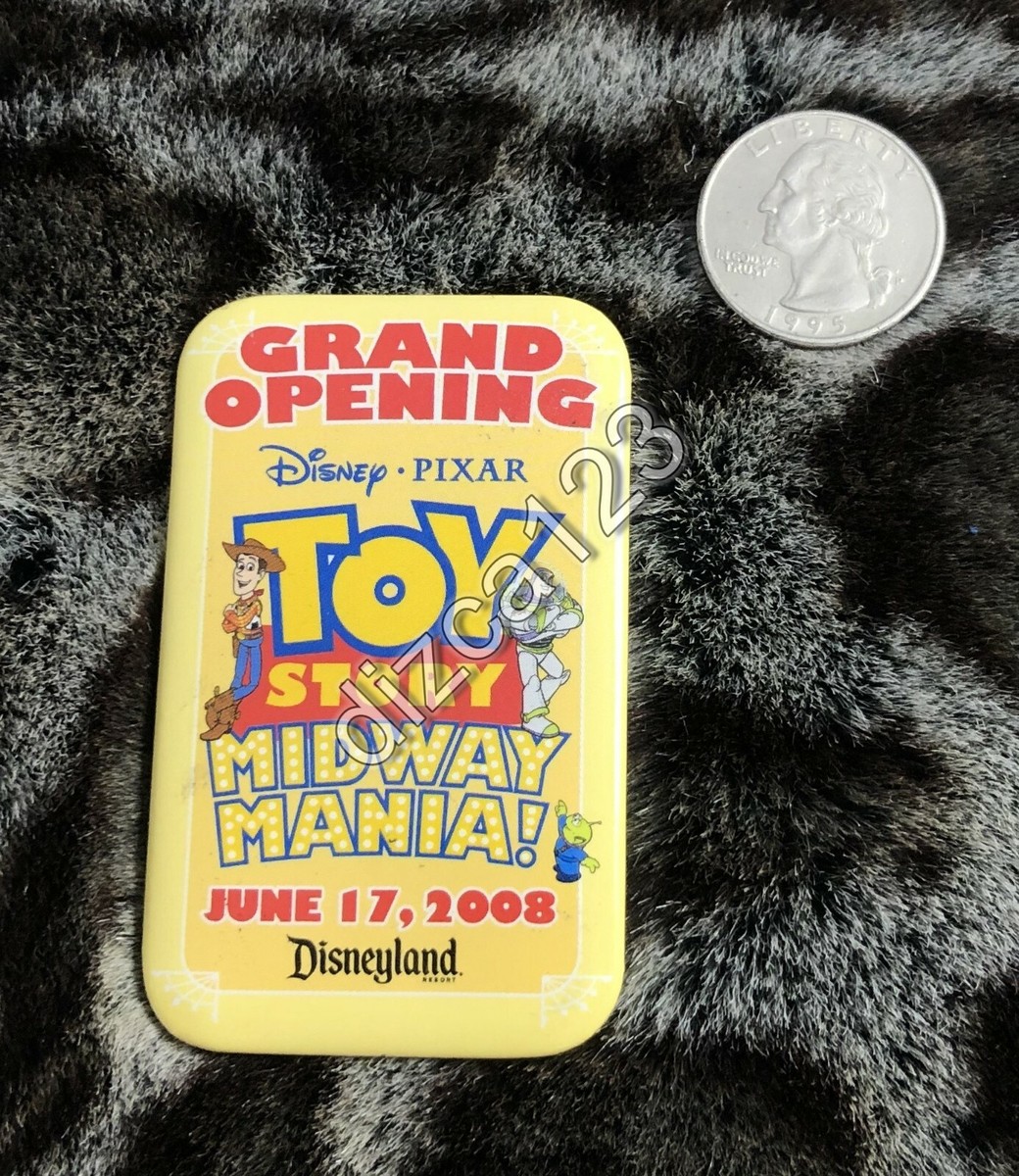 Disney Button Toy Story Midway Mania Grand Opening June 17 2008