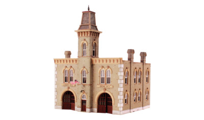 Design Preservation DPM HO Fire Station No. 3 Landmark Structures Kit 12400