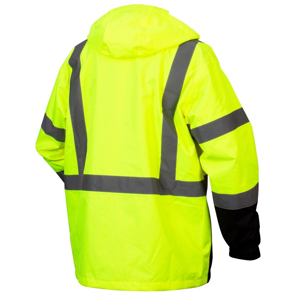 Class 3 Reflective High Visibility Insulated Bomber Winter Safety PARKA ...