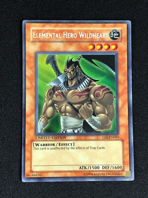 YUGIOH ELEMENTAL HERO WILDHEART GSE-EN001 SECRET LIGHT PLAY