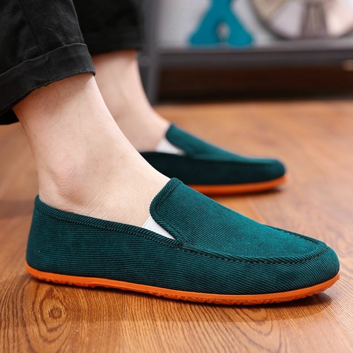 Mens/Summer Breathable Canvas Shoes Comfy Casual Driving Moccasins Loafers Flats - Picture 16 of 25