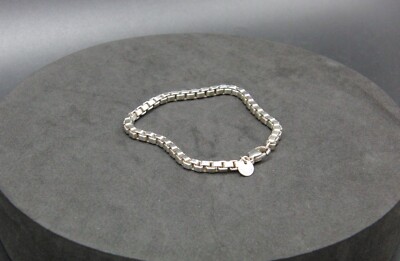 Tiffany & Co. 925 Sterling Silber Venezianisches Gliederarmband 17,5 cm