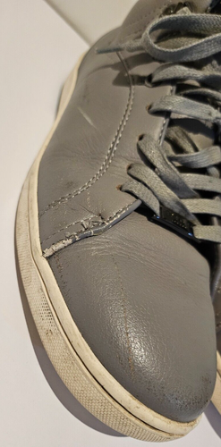 TED BAKER London Men's Shoes Lace Up Sneakers Grey Leather Size US 10 EU 43 - Picture 6 of 11
