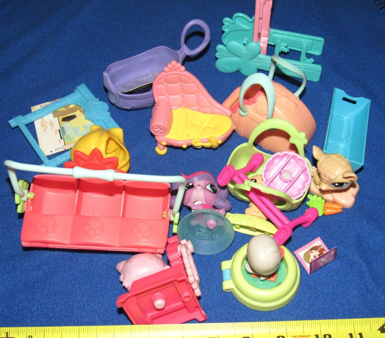 Lot Of My Little Pets Furniture Basket Knick Knacks Toys Pets Cats Dogs Used