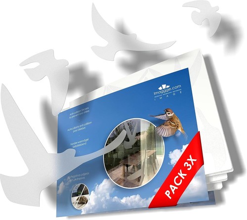 Reflective Anti-Collision Bird Window Stickers - 17 Silhouettes Set for Safety - Picture 3 of 9