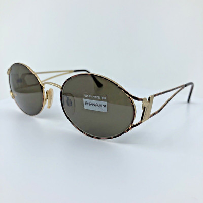 New Vintage Yves Saint Laurent YSL 6033 Sunglasses C. Y119 Shiny Tortoise & Gold
