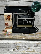 Vintage Polaroid Auto 335 Black Dark Light Control Land Camera Case Flash Bulbs