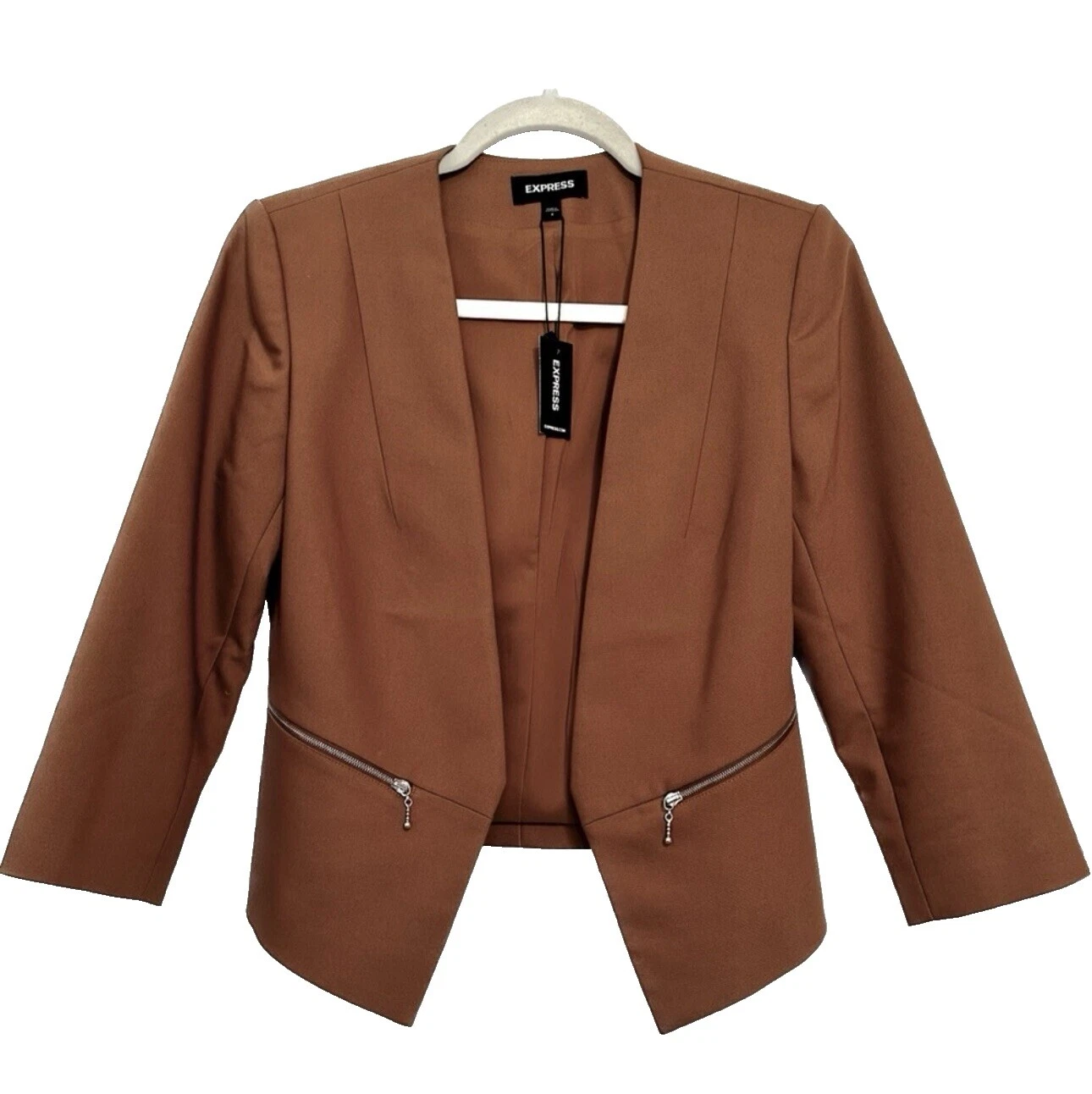 Express marrón sólido abrigos, chaquetas y chalecos para Mujeres