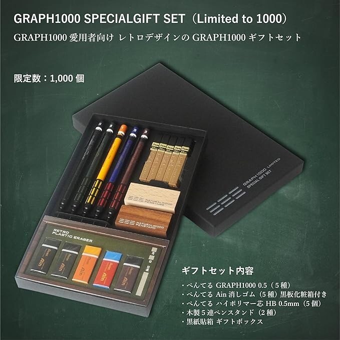 Pentel Graph 1000 Mechanical Pencils 0.5mm Retro Colors Limited