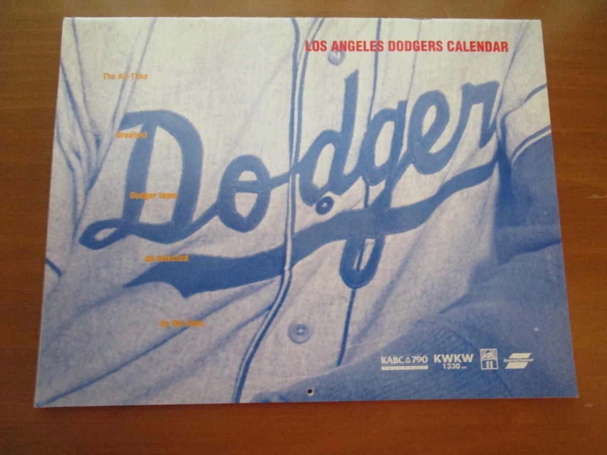 1991 LOS ANGELES DODGERS CALENDAR APRIL 1991 - MARCH 1992 | eBay