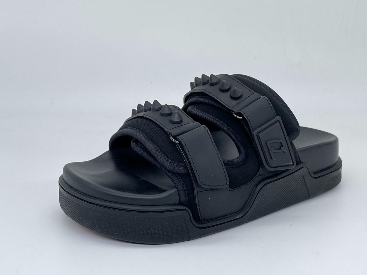クリスチャンルブタン DADDY POOL FLATサンダル 美品 Christian Louboutin Daddy Pool Flat Black Men's - 3220320