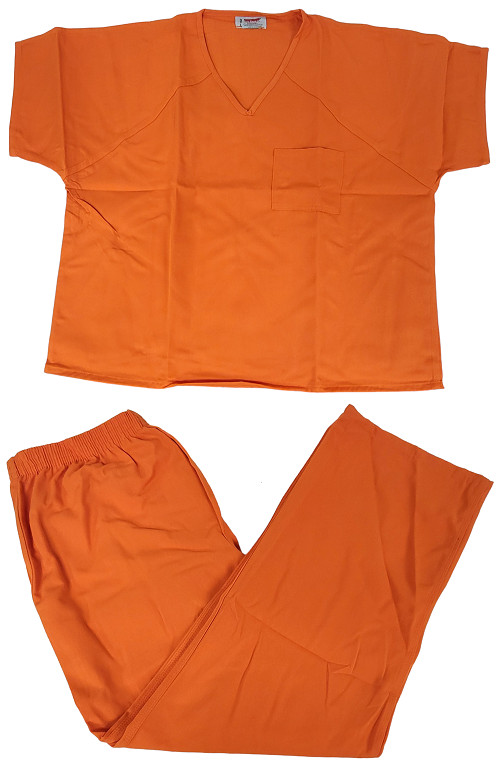Bob Barker Prison Jail Inmate Orange 2XL Shirt & Pants Halloween Costumes