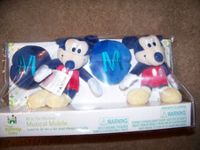 NWT Disney Baby Vintage M is for Mickey Musical Mobile  Soft Plush 